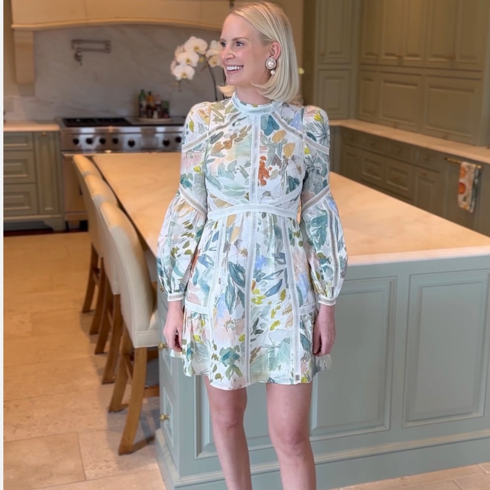 Ted Baker Multicolor Floral Long Sleeve Dress - Picture 4 of 7